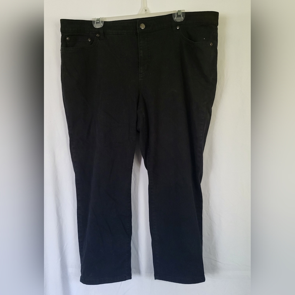 Lauren Jeans Co 18W Black Capris
